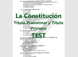 133 Preguntas Tipo TEST Sobre La Constitución (Título Preliminar Y ...