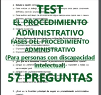 test sobre el procedimiento administrativo